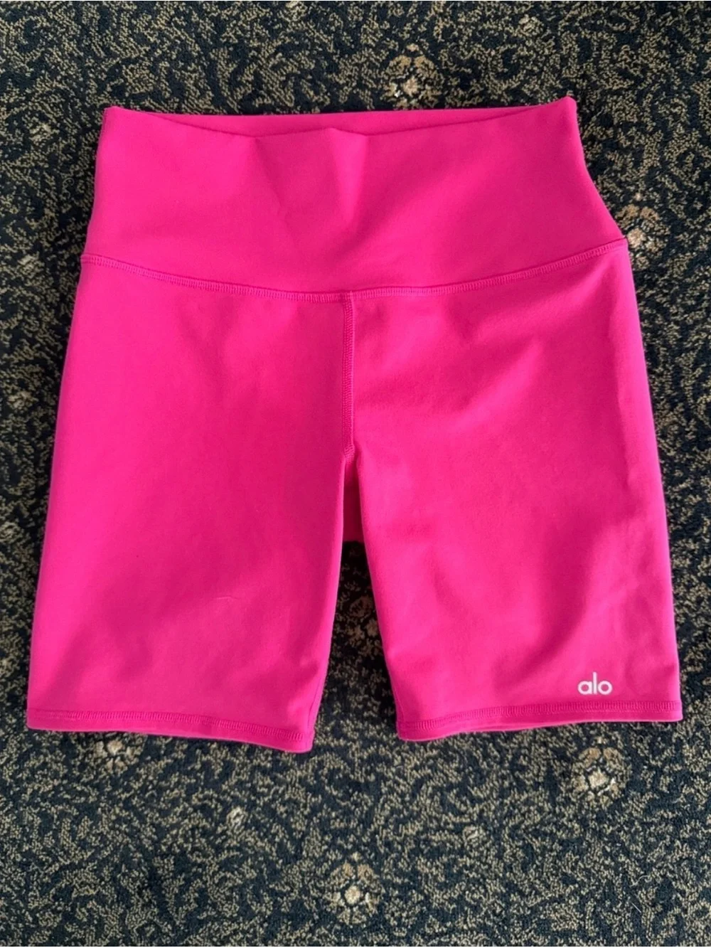 ALO Yoga High-Waist Bike Shorts in Hot Pink